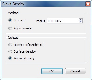 Density dialog