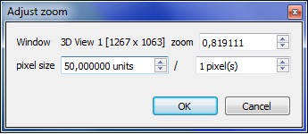 Adjust zoom dialog