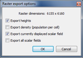 Raster export
