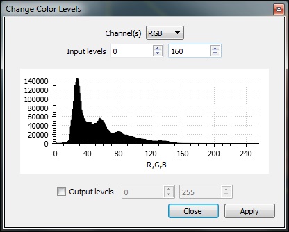 Color Levels Dialog